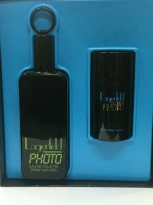PHOTO BY KARL LAGERFELD FOR MEN 2 PIECE SET 4.2 OZ EAU DE TOILETTE SPRAY + 2.6 OZ DEODORANT STICK