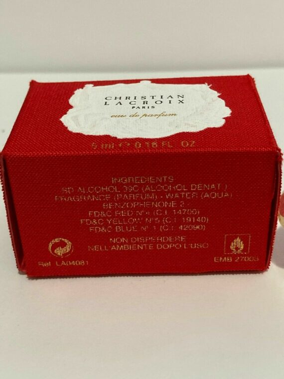 Vintage Christian LaCroix 0.16 fl.oz/5ml. EDP Miniature Bottle for Women